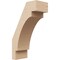 Ekena Millwork 3-inch W x 6-inch D x 10-inch H Merced Rough Cedar Woodgrain TimberThane Knee Brace, Primed BRCUR03X06X10MRCRCPR - alternate 1